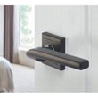 Set manere negru siena cu rozete cilindru incluse, aluminiu, 8 mm