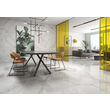 Gresie rectificata lucioasa Calacatta Blanco tip marmura, 60x120 cm, culoare alba