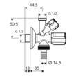Robinet Comfort combinat 1/2"-1/2", 035690699