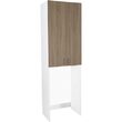 Dulap baie suspendat badenmob sonoma 18062, 640 × 300 × 1950 mm, alb stejar, 2 uși, pal