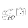 Set mobilier baie 65cm Begonya White - Anthracite cu Lavoar si Oglinda