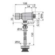 Robinet clatire sub presiune pentru pisoar, ATS001