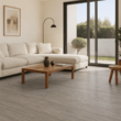 Gresie rectificata Hierapolis Grey 60x120 cm, gri deschis, model ciment, finisaj mat