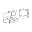 Set mobilier baie 85cm Neon Silver White cu Lavoar si Oglinda