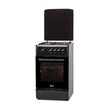 Aragaz LDK 5060 Black RMV NG, 4 arzatoare, Capac metalic, Siguranta, 50x60x85 cm, Negru