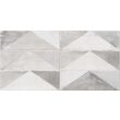 Piesa decorativa Agatha Zig-Zag Grey 2882, tip piatra, 30x60 cm, gri