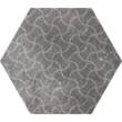 Gresie hexagonala Wembley model ciment, 22,5x25,9 cm, culoare antracit