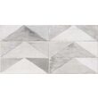 Piesa decorativa Agatha Zig-Zag Grey 2882, tip piatra, 30x60 cm, gri