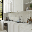 Faianta rectificata Sante White, model marmura, 30x90 cm, Alb, finisaj lucios