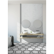 Gresie hexagonala Dortmund model marmorat, 22,5x25,9 cm, culoare alba