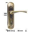 Broasca 50 butuc 4 chei Ø15 manere BRONZ EVERPRO EVP-SM50AC/FA