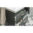 Set mobilier baie 60cm Maria White - Anthracite cu Lavoar si Oglinda