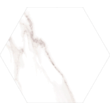 Gresie hexagonala Dortmund model marmorat, 22,5x25,9 cm, culoare alba