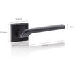 Set manere negru siena cu rozete cilindru incluse, aluminiu, 8 mm