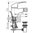 Baterie stativa bideu Titania Iris 92011.0 FERRO