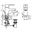 Baterie stativa lavoar Savio BSV2 FERRO