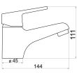 Baterie stativa lavoar crom, cu ventil Iris New 94401.0 FERRO