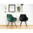 Scaun dining / living Lily Catifea Bluvel Verde 78/cadru negru