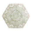Gresie portelanata tip marmura, hexagonala, Lace Cappucino Mix Decor mat 20x23 cm 0200*0232