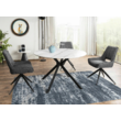 Masa Aster alb-negru mat, cadru FI100