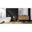 Gresie neagra finisaj mat hexagonala portelanata Element Negro, M137, 23x27 cm