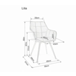 Scaun dining / living Lily Catifea Bluvel Verde 78/cadru negru