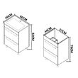 Set Baza seria 754 - 60cm sertare bambus cu Lavoar 60cm 18701