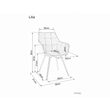 Scaun dining / living Lily Catifea Bluvel Gri 14/cadru negru
