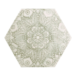Gresie portelanata tip marmura, hexagonala, Lace Cappucino Mix Decor mat 20x23 cm 0200*0232