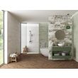 Faianta rectificata Cemento Perla White 3394, model ciment, 24.4x74.4 cm, alb