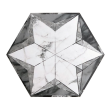 Gresie portelanata tip marmura, hexagonala, Geohex Grey Decor Matt 20x23 cm, Gri
