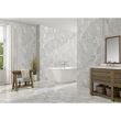 Gresie portelanata model marmura Asel Grey, lucioasa, 60x120 cm, interior/exterior, culoare Gri