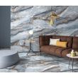 Gresie Lapis model marmura 60x120 cm, finisaj lucios, culoare albastra