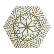 Gresie portelanata tip marmura, hexagonala, Lace Cappucino Mix Decor mat 20x23 cm 0200*0232