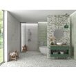 Faianta rectificata Cemento Perla White 3394, model ciment, 24.4x74.4 cm, alb