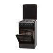 Aragaz LDK 5060 Black RMV NG, 4 arzatoare, Capac metalic, Siguranta, 50x60x85 cm, Negru