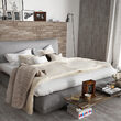 Gresie Atelier Pearl, model lemn, 15x60 cm, Alb, Bej, finisaj mat