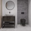 Faianta rectificata Adela Grey Decofon 30x90 cm, model marmura, gri, finisaj lucios