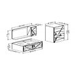 Set mobilier baie 80cm Victoria Padova White cu Lavoar si Oglinda