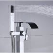 Baterie cada freestanding Q4000834252488, design rectangular, culoare chrome, montaj podea