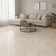 Gresie rectificata Moonwalk Cream 60x120 cm, crem, model ciment, finisaj lucios