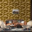 Tapet geometric Tria P S21559-4, 10 m x 0.53 m, maro