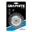 Perie conica sarma inox 125mm x M14 GRAPHITE 57H598
