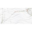 Faianta Delphi Waves White tip marmura, 25x50 cm, culoare alb