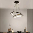 Lustra LED hexagonala minimalista suspendata 400x600mm negru, aluminiu si silicon OVK-PL5243-600
