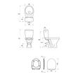 Set WC Compact 695 Cersania Simpleon 010 3/6 + Capac Duroplast K11-2337 Cersanit