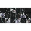Piesa decorativa rectificata Vertus Square Black 4945, tip decor, 30x60 cm, culoare negru, finisaj lucios