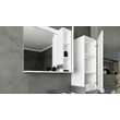 Set mobilier baie 85cm Neon Silver White cu Lavoar si Oglinda