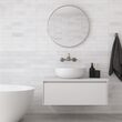 Faianta rectificata Juno Diamond 30x90 cm, model piatra, alb, finisaj lucios