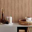 Riflaj Linerio M-Line Natural, panou decorativ pentru perete, 2650x122x16mm